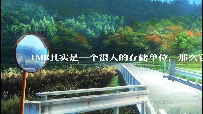1MB其实是一个很大的存储单位，那么它的存储容量究竟有多大？